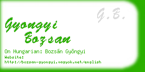 gyongyi bozsan business card
