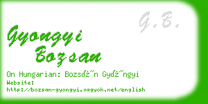 gyongyi bozsan business card